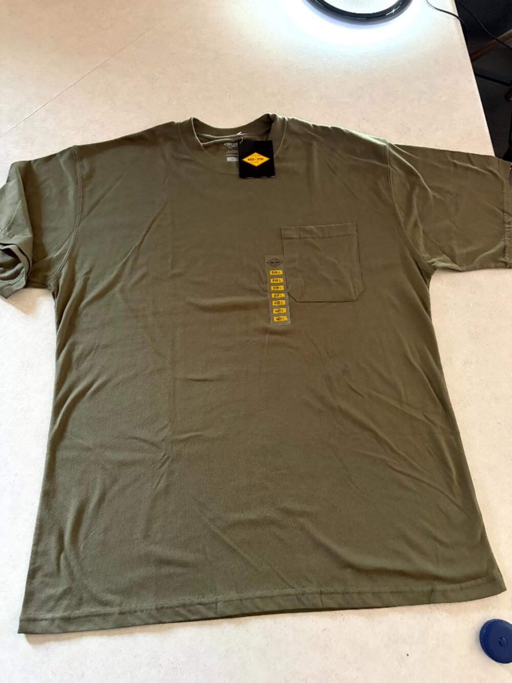 Work n' Sport NWT Men's Pocket T-shirt Green Size Large